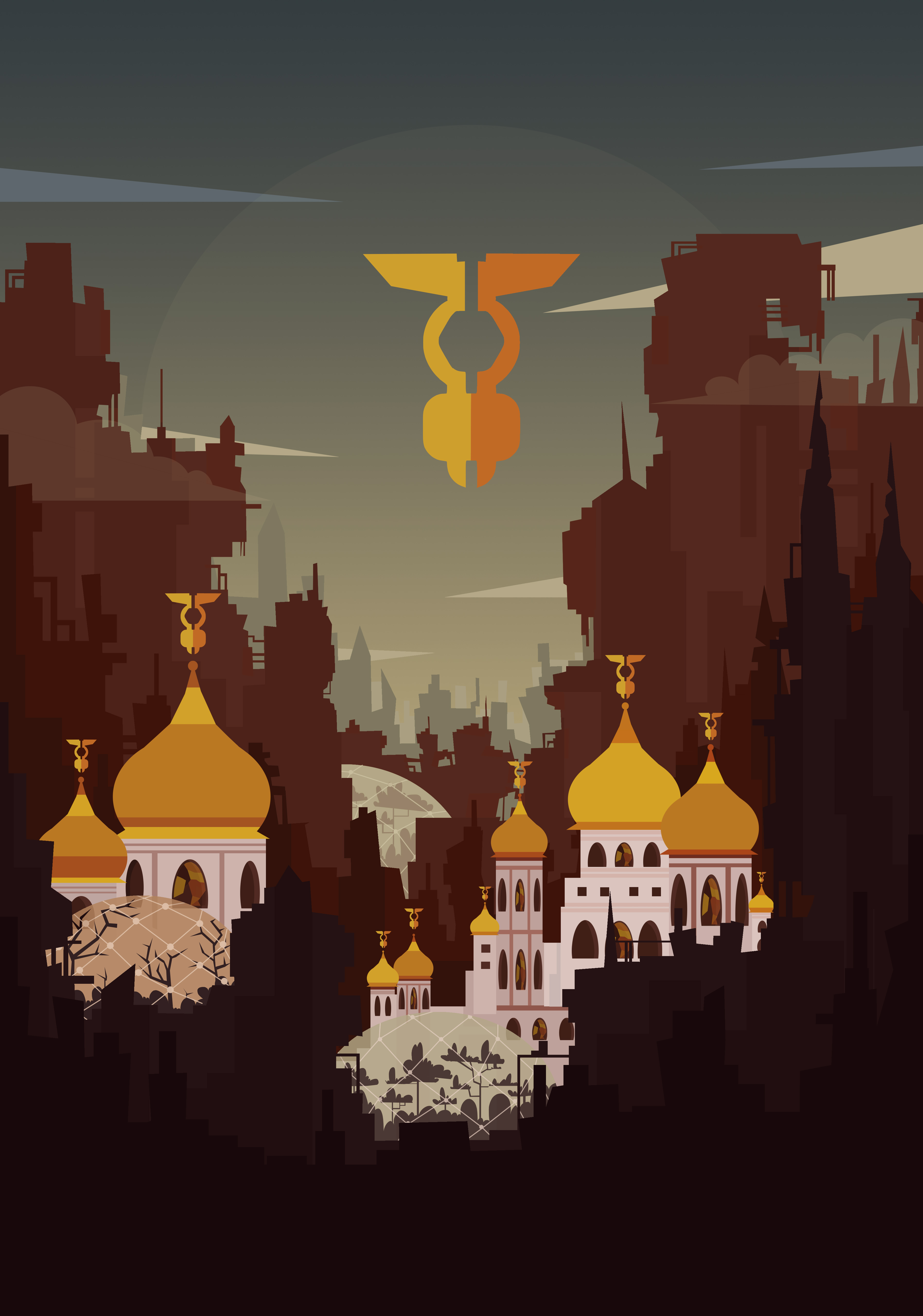 A hive city, where the Children of Mekhane are slowly creating their own heaven.